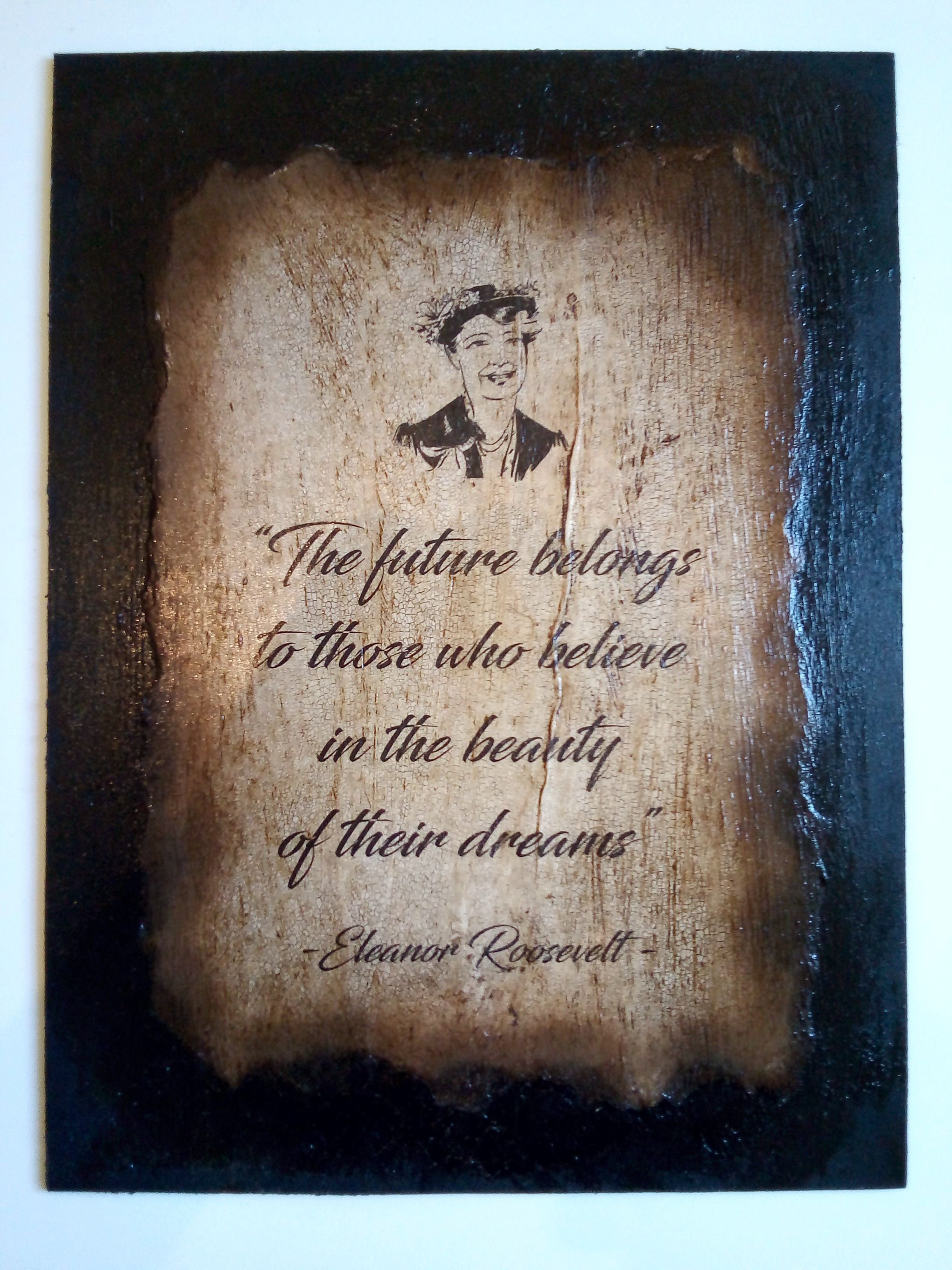 Custom Quotes and Sayings Art Print on Distressed Paper & Wood, Framed
