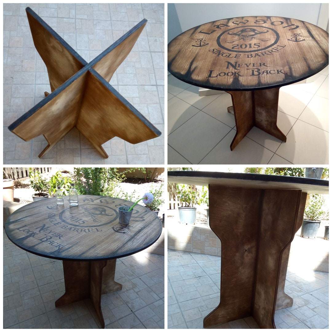 Handcrafted Aged Wood Cross Table Base/legs Customizable Sizes and