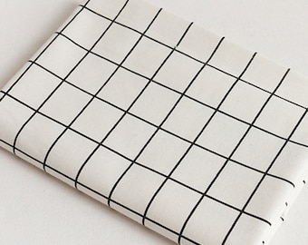 plaid fabric plaid cotton linen fabric big grid fabrc check etsy