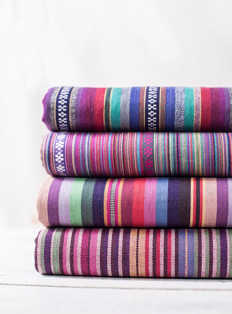 Boho Ethnic Stripe Fabric Clothes Upholstery Curtain Sofa Cushion Throw Pillow