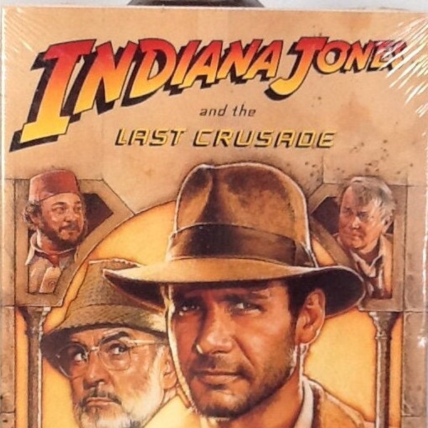 Factory Sealed Indiana Jones And The Last Crusade VHS Harrison Ford Sean Connery 1989 Paramount Home Video Yellow Watermark