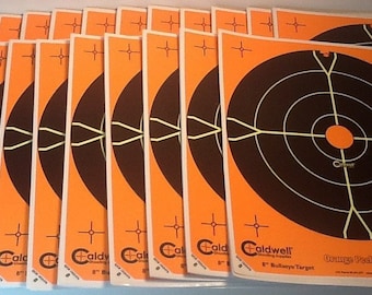 Vintage Bullseye Etsy - new caldwell shooting supplies 8 bullseye target lot 220 orange peel