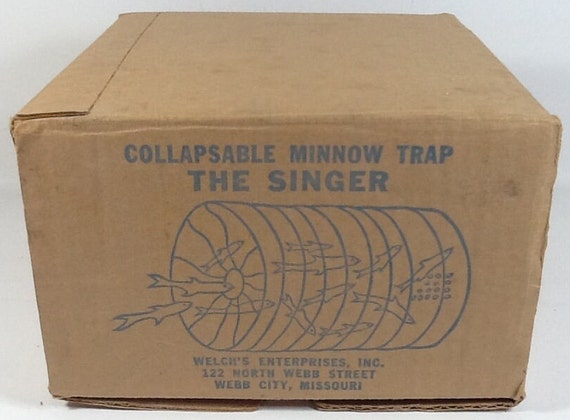 NOS New Old Stock the Singer Collapsible Minnow Trap W/original Box Welch's  Enterprises 