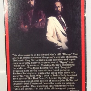 Vintage Beta Tape Fleetwood Mac in Concert Mirage Tour 1982 Stevie