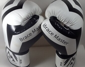 Brace Master Elite Series Gloves 12 oz Black & White