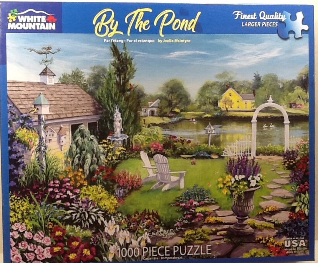 By the Pond Joelle Mcintyre Flower Garden Bird Houses Bird Etsy