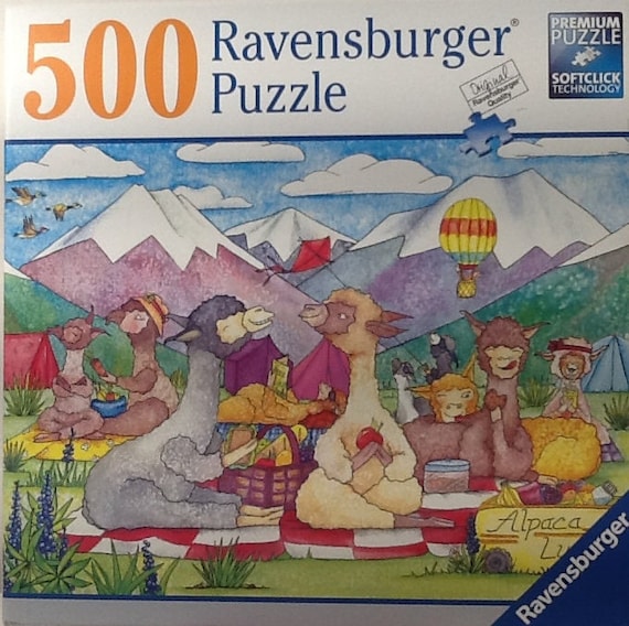 NEW SEALED Ravensburger 500 Piece Jigsaw Puzzle Alpaca Lunch 