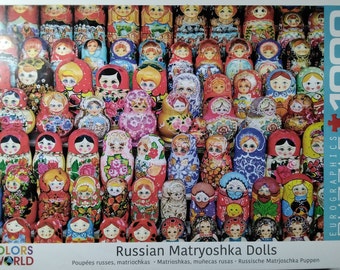 Russian Matryoshka Dolls 1000 pc 19-1/4" X 26-5/8" Jigsaw Puzzle Eurographics