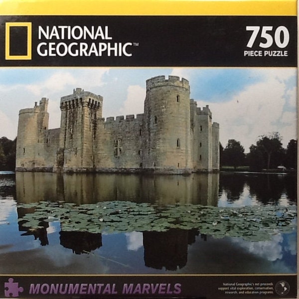 Bodiam Castle East Sussex England Heather Perry National Geographic 750 pc Jigsaw Puzzle 24" X 18" Toy Island #35008