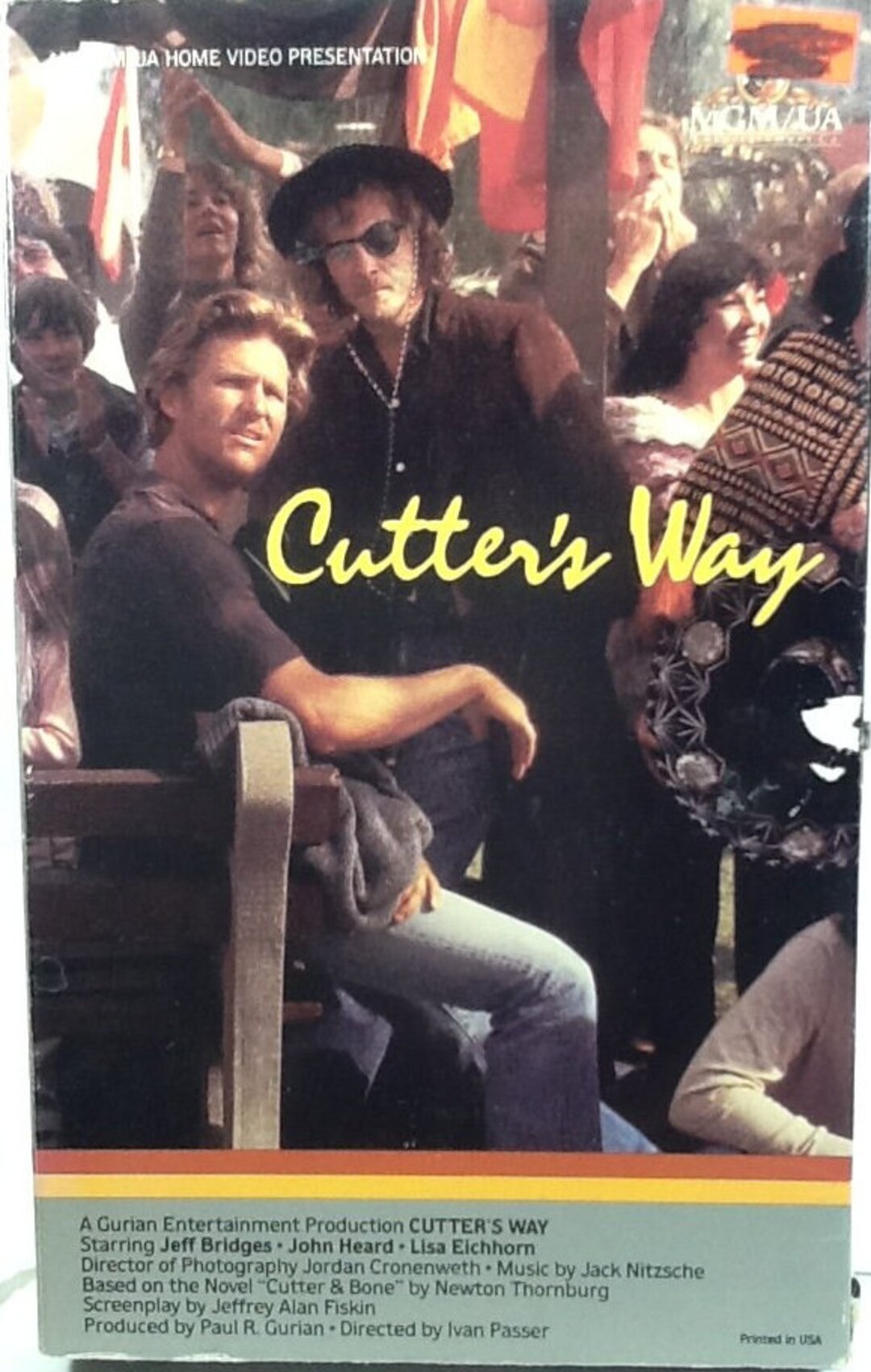 Vintage VHS Tape Cutter's Way Jeff Bridges John Heard 1982 MGM/UA Big