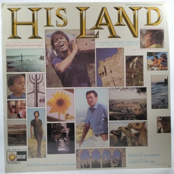 Vintage Factory Sealed LP Album Vinyl His Land Cliff Richard Cliff Barrows Ralph Carmichael Light Records LS-5532-LP