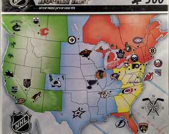 NHL Hockey Map Puzzle 500 Piece 2023