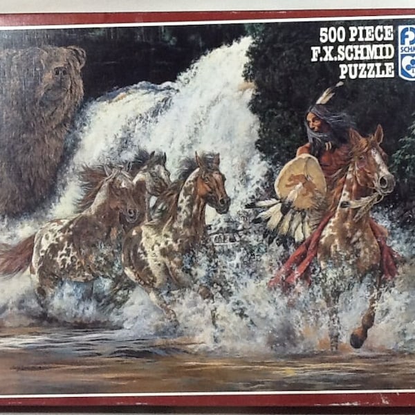 Vintage Spirits Of Grizzly Creek Judy Larson 500 pc Jigsaw Puzzle 26.625" X 19.25" FX Schmid #92206