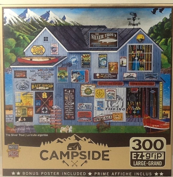 The Silver Trout Bait Shop Campside Gail Fraser Lazygoose Jigsaw