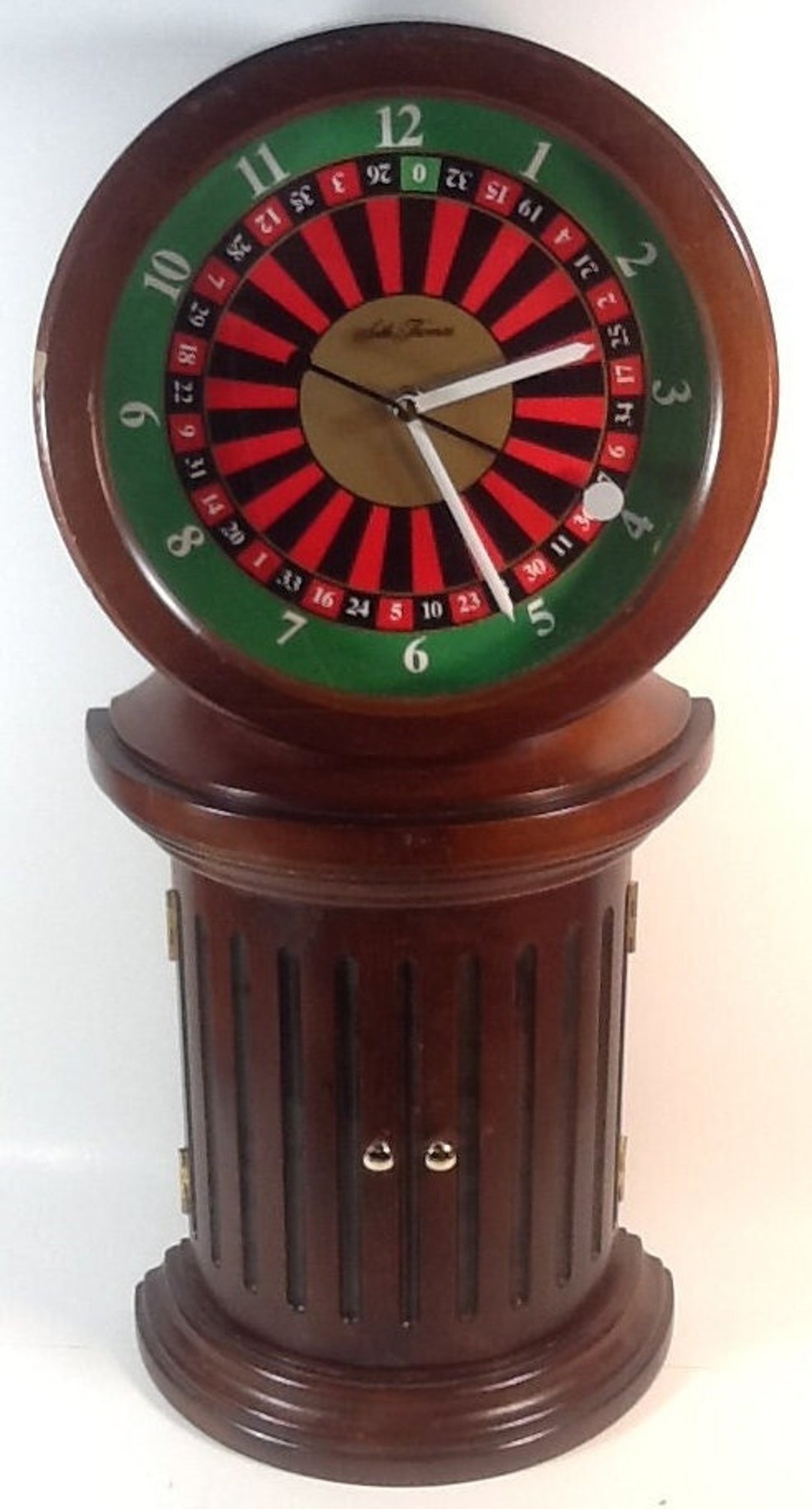 Vintage Roulette Wheel Table / Wall Clock Casino Gambling Las Etsy