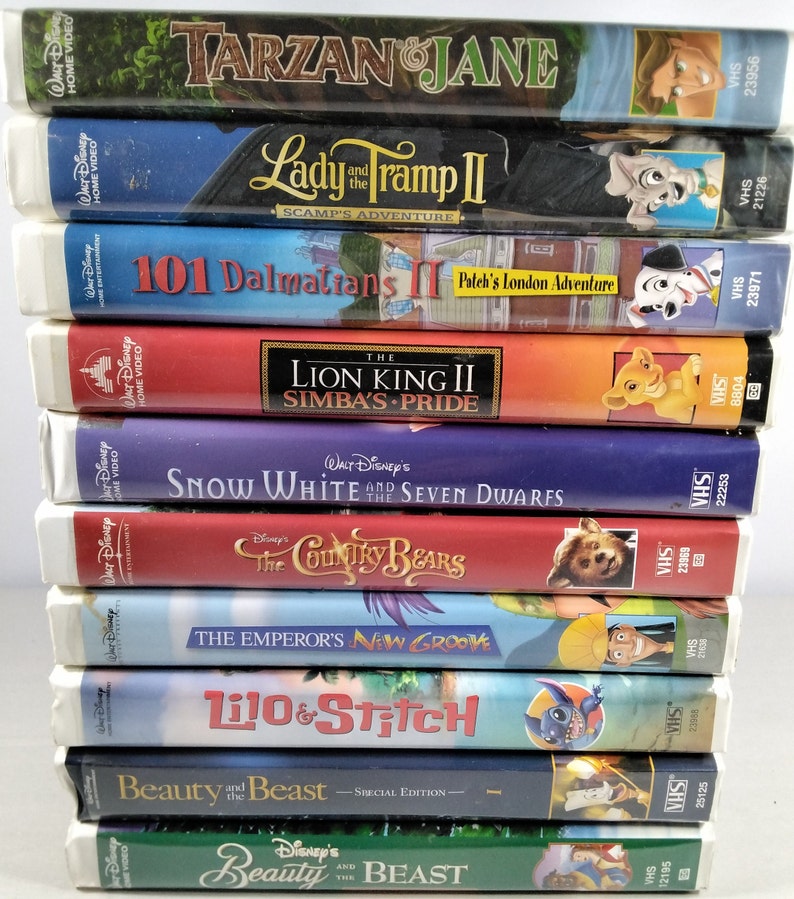 Walt Disney Home Video Entertainment VHS Lot 10 Tapes Beauty Etsy