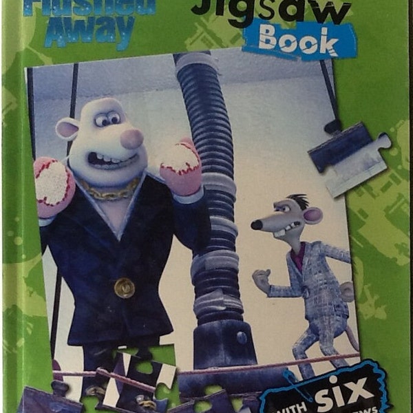 DreamWorks Flushed Away Jigsaw Book With Six 24 Piece Puzzles Bye Bye Posh Bloke You're Toast Big Fat Slimy Git The Freeze Hoo Woo Big Deal