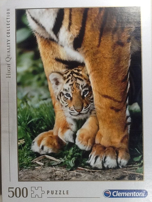 Bengal Tiger Cub High Quality Collection Jigsaw Puzzle 500 Pc 14-1/5 X  19-1/3 Clementoni Made in Italy 