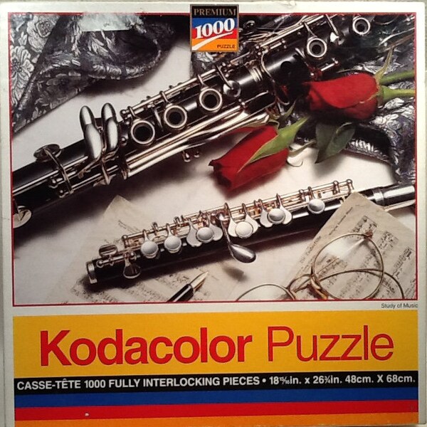 Vintage 1994 Study Of Music Kodacolor Kodak 1000 pc Jigsaw Puzzle 18-15/16" X 26-3/4" Rose Art #44444