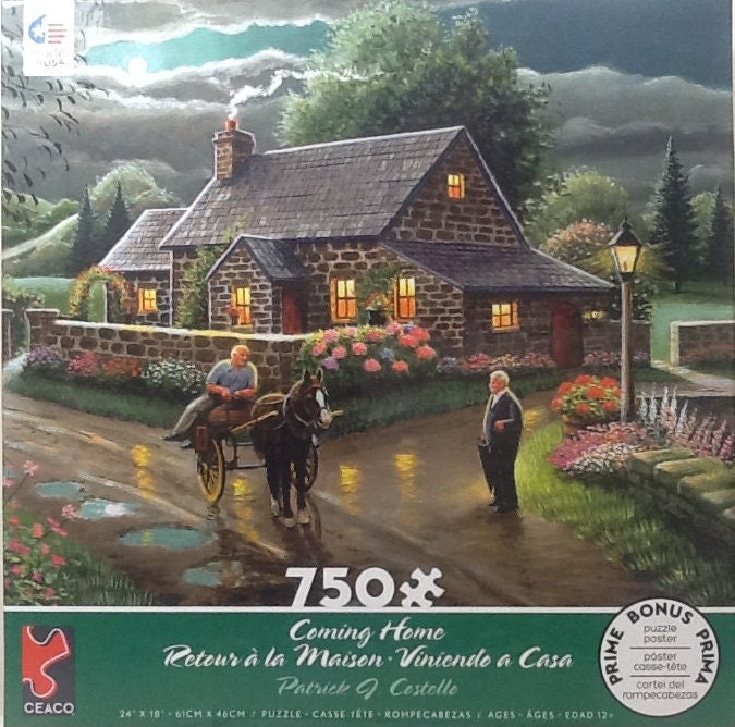Ceaco Jigsaw Puzzle 750 Pieces Coming Home 24x18 1 Piece Missing for sale online