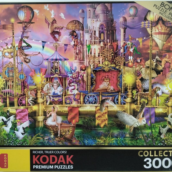 Magic Circus Parade Ciro Marchetti Kodak 3000 pc Jigsaw Puzzle 42" X 30" Rose Art