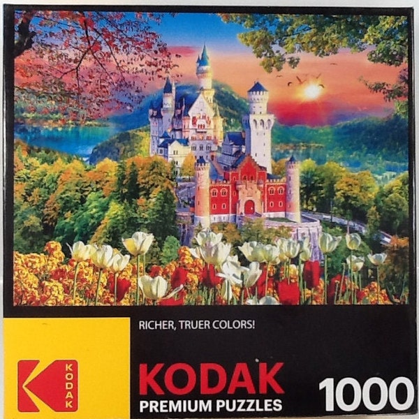 Famous Neuschwanstein Medieval Castle Germany Kodak 1000 pc Jigsaw Puzzle 27" X 20" Cra-Z-Art
