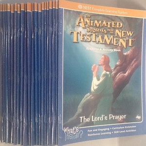 The Animated Stories From The New Testament Resource & Activity Book Lot (20) Nest John The Baptist The King Is Born The Lord's Prayer +17