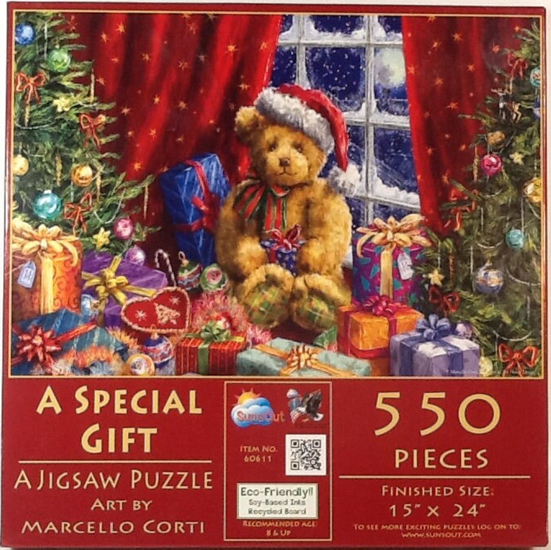 SUNSOUT Santa's Menagerie 1000-Piece Jigsaw Puzzle - 20x27 Inch Christmas Art By Marcello Corti