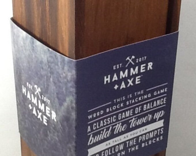 NEW Hammer Axe Wood Block Stacking Game Classic Game of Balance Build