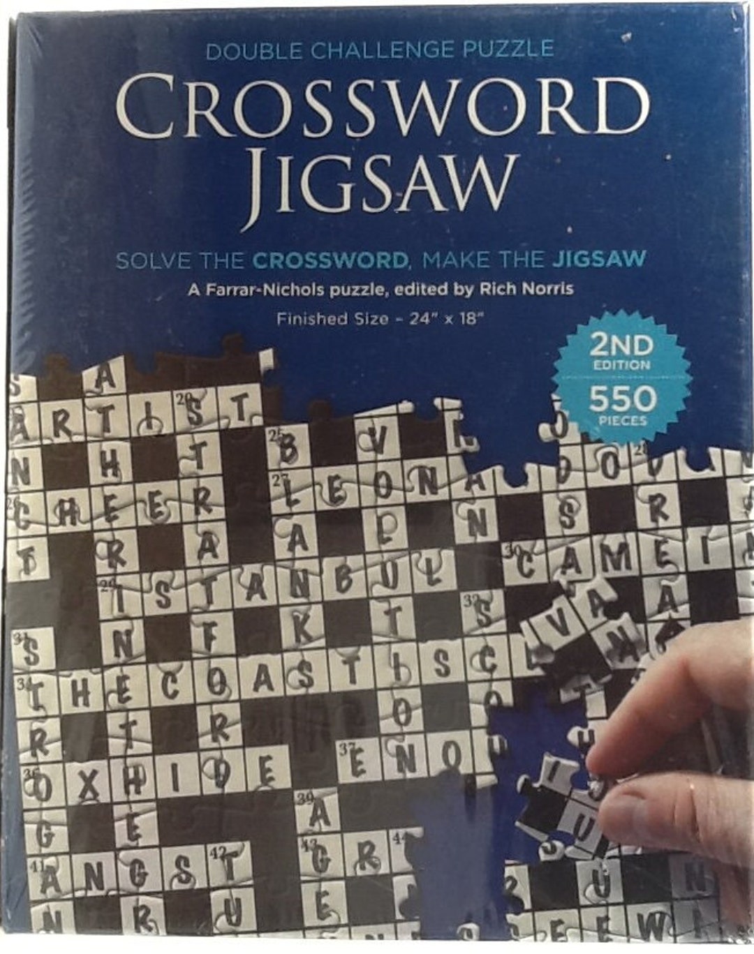 Crossword Jigsaw Puzzle by Farrar-Nichols 550 pieces size 24 x 18 New  Sealed