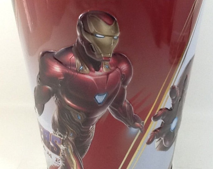 Avengers Endgame Movie Promo Theater Popcorn Embossed Tin Bucket Iron Man Marvel Studios 8 H 71