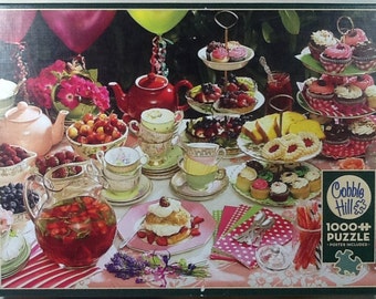 Garden Party Jo-Ann Richards Jigsaw Puzzle 1000 pc 26.625" X 19.25" Cobble Hill #80083