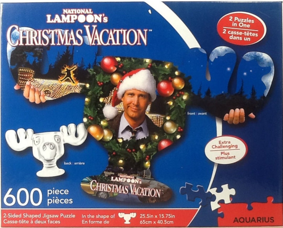 National Lampoon Christmas Vacation 2 Sided Chevy Chase 600 Pc Jigsaw