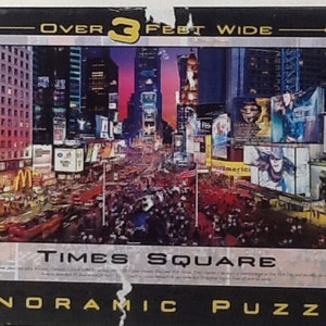4000 PIECE TIMES SQUARE NEW YORK PUZZLE + POSTER BUFFALO OPEN BOX SEALED  PIECES