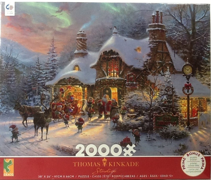 Santa's Night Before Christmas Thomas Kinkade 2000 Pc - Etsy