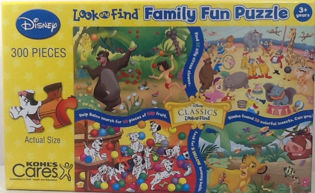 Disney Look and Find Family Fun Kohl's Cares Jungle Book 101 Dalmatians ...
