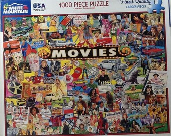 Movies One Million Years BC Taxi Driver Harry Potter Wonder Woman James Mellett 1000 pc Jigsaw Puzzle 24" X 30" White Mountain #1338