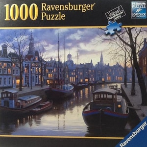 Life On The Canal Ivgny Lushpin 1000 pc Jigsaw Puzzle 27 X 20" Ravensburger #82008 Made In Germany