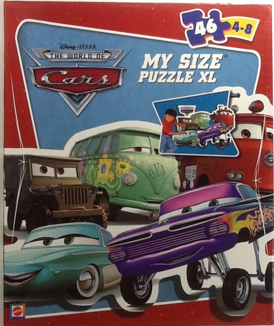 Disney Pixar the World of Cars My Size Puzzle XL 46 Pc Jigsaw Puzzle 24 ...