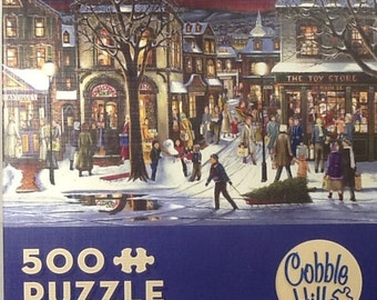 Tis The Season Toy Store Christmas Shop H Hargrove 500 pc Jigsaw Puzzle 26.625" X 19.25" Cobble Hill #57183