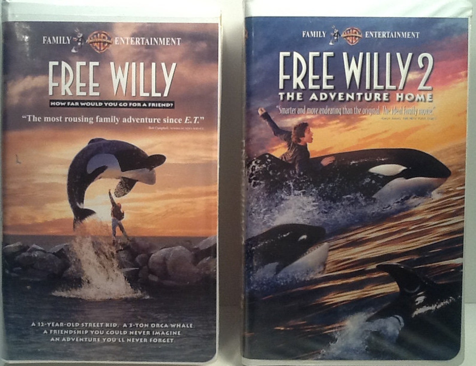 Free Willy / Free Willy 2 the Adventure Home VHS X2 Jason Etsy