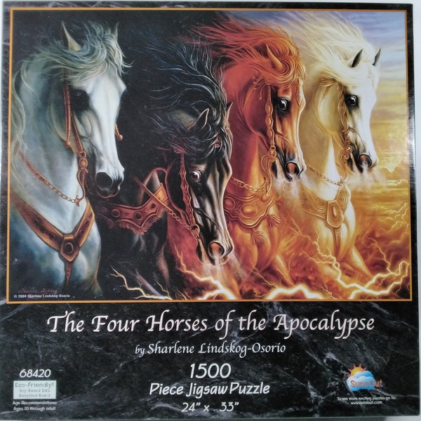 The Four Horses Of The Apocalypse Sharlene Lindskog-Osorio 1500 pc Jigsaw Puzzle 24" X 33" SunsOut 68420