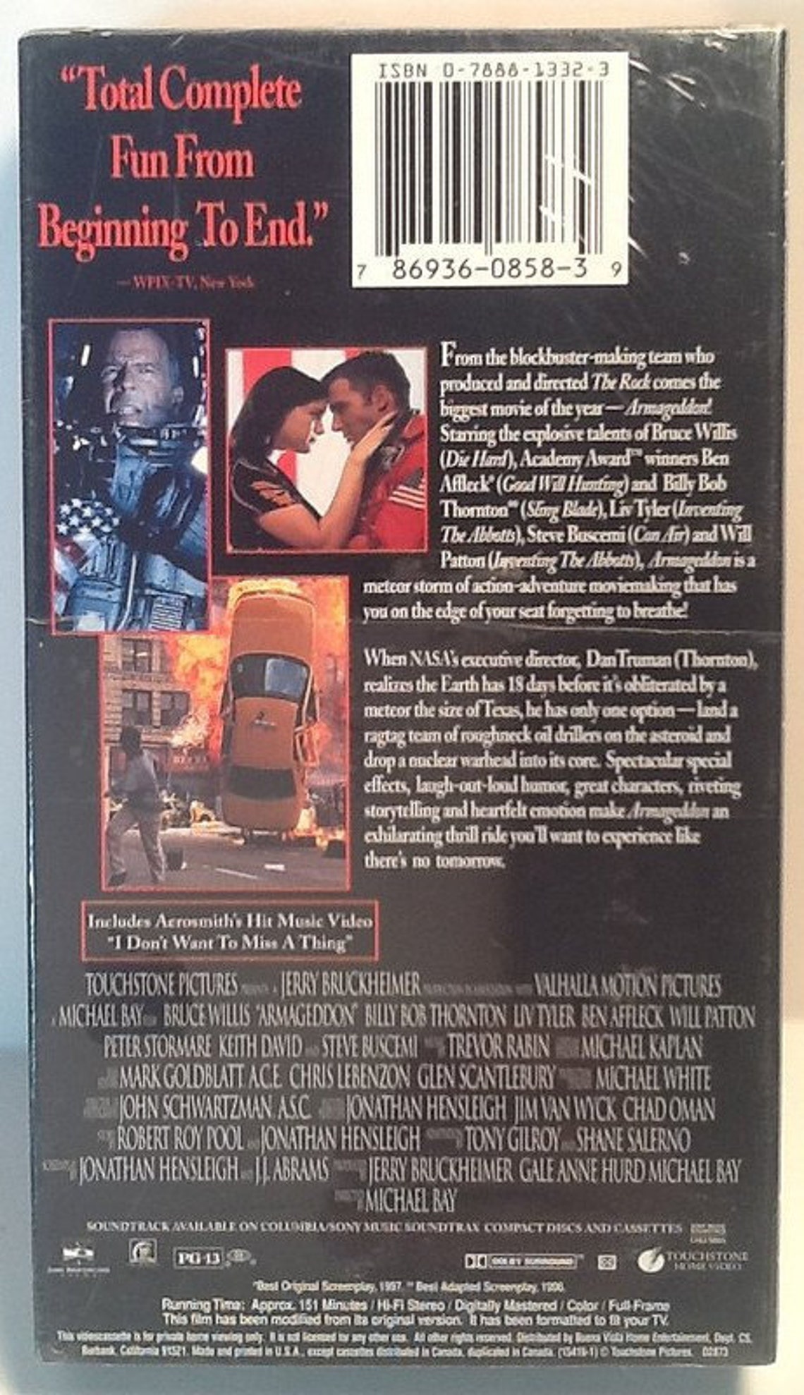 FACTORY SEALED Armageddon VHS Bruce Willis Liv Tyler Billy Bob - Etsy