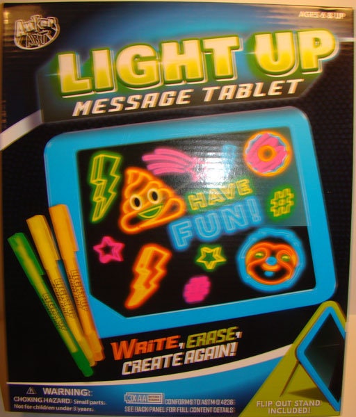 New / Light up LED Message Tablet Anker Art BLUE Kids |