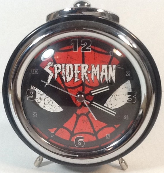 Spiderman Alarm Clock Marvel Comics Clicks LLC One AA Battery Etsy