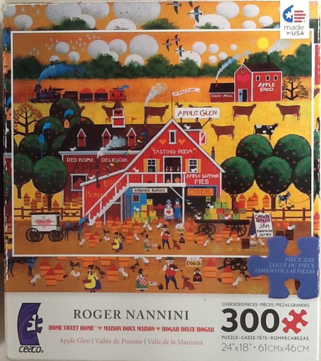 Apple Glen Home Sweet Home Roger Nannini 300 Pc Jigsaw Puzzle 24 X 18