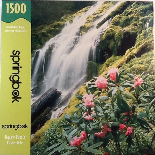 Peacefull Waterfall 1500 pc Jigsaw Puzzle 28-3/4" X 36" Springbok #PZL4800