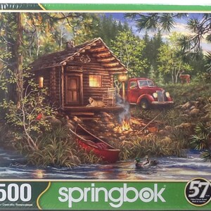 FACTORY SEALED Cozy Cabin Life Dona Gelsinger 500 pc Jigsaw Puzzle 18" X 23.5" Springbok #33-01601