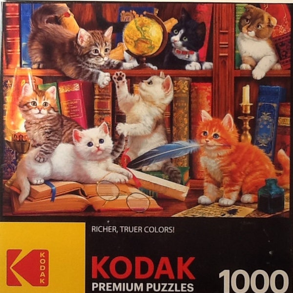 Library Mischief Cats Image World Kodak 1000 pc Jigsaw Puzzle 27" X 20" Cra-Z-Art