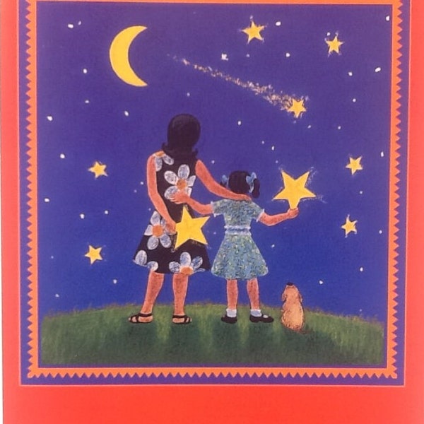 NEW Peaceable Kingdom Press Mother's Day Card 1997 Birthday Swap Loretta Lopez 5" X 7" "I thank my lucky stars for you! Happy Mother's Day"